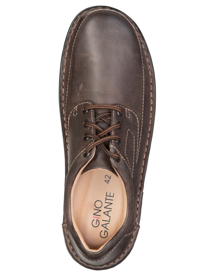 GINO GALANTE, klassische Herren-Schn&uuml;rschuhe, mit herausnehmbarem Fu&szlig;bett MARONE