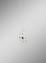 Yang-Anhänger aus rhodiniertem Silber  