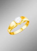 Femininer Damenring mit Süßwasser-Zuchtperle 