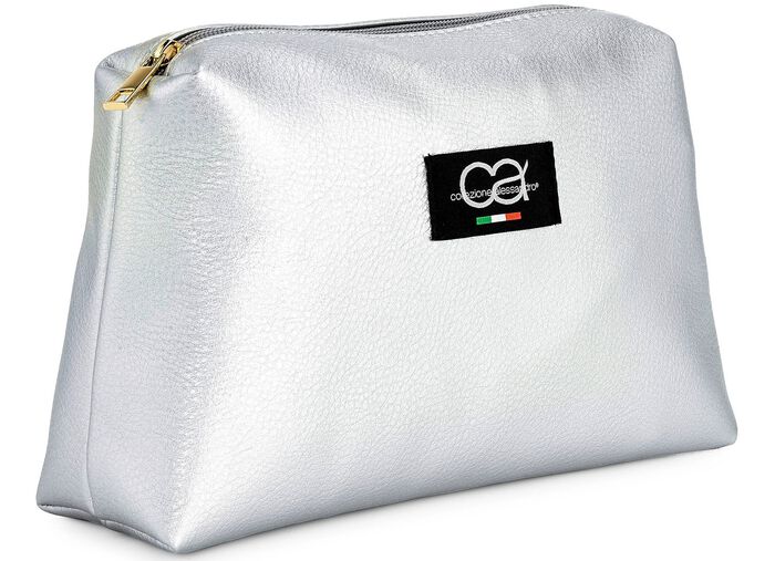 Collezione Alessandro Tasche in toller Plissee-Verarbeitung SILBER