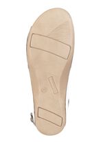 Sandale aus Rind-Nappaleder mit verstellbarem Fersenriemchen WEISS-BRONZE