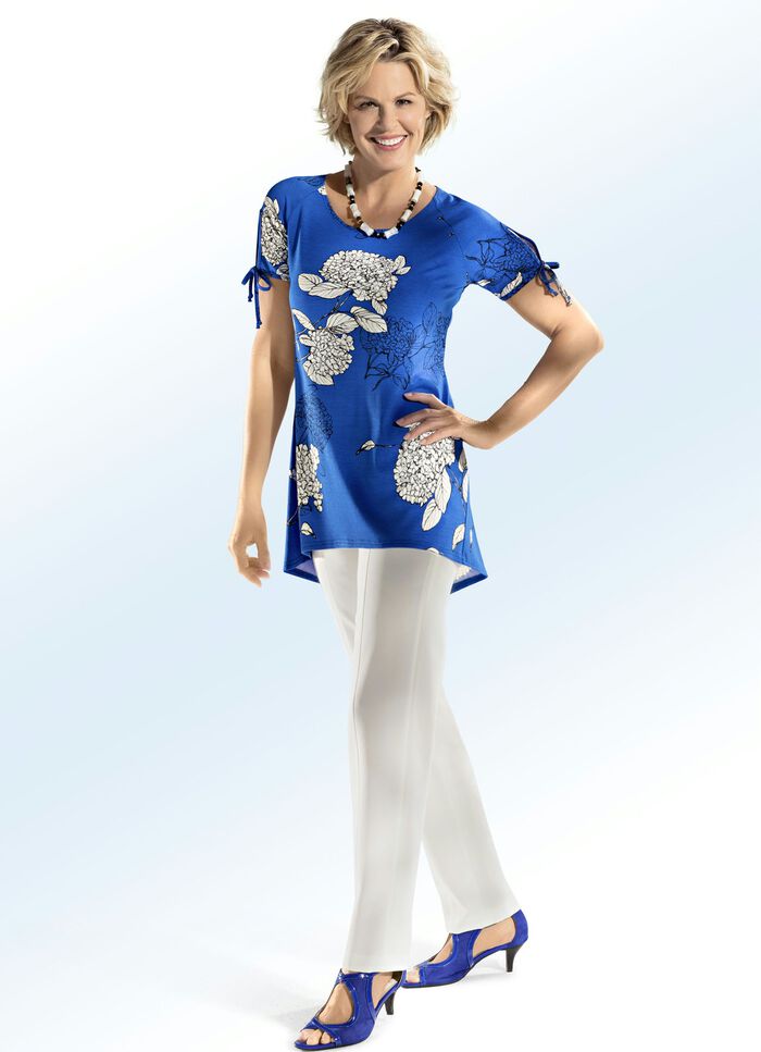 Hose mit hübscher Biesenzier ECRU