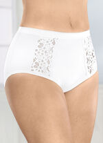 Viererpack Slips mit Spitzeneinsätzen 