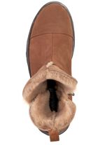 Waldl&auml;ufer Stiefelette mit kuscheligem Kragen aus Lammfell BRAUN