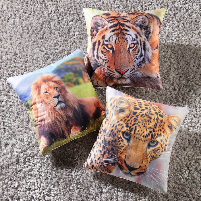 Kissenbez&uuml;ge mit Raubtiermotiv TIGER