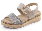 ELENA EDEN, modische Damen-Sandalen, Weite H, mit herausnehmbarem Fu&szlig;bett SAND-BEIGE