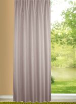 Blickdichter Verdunkelungsschal in strukturierter Leinenoptik TAUPE