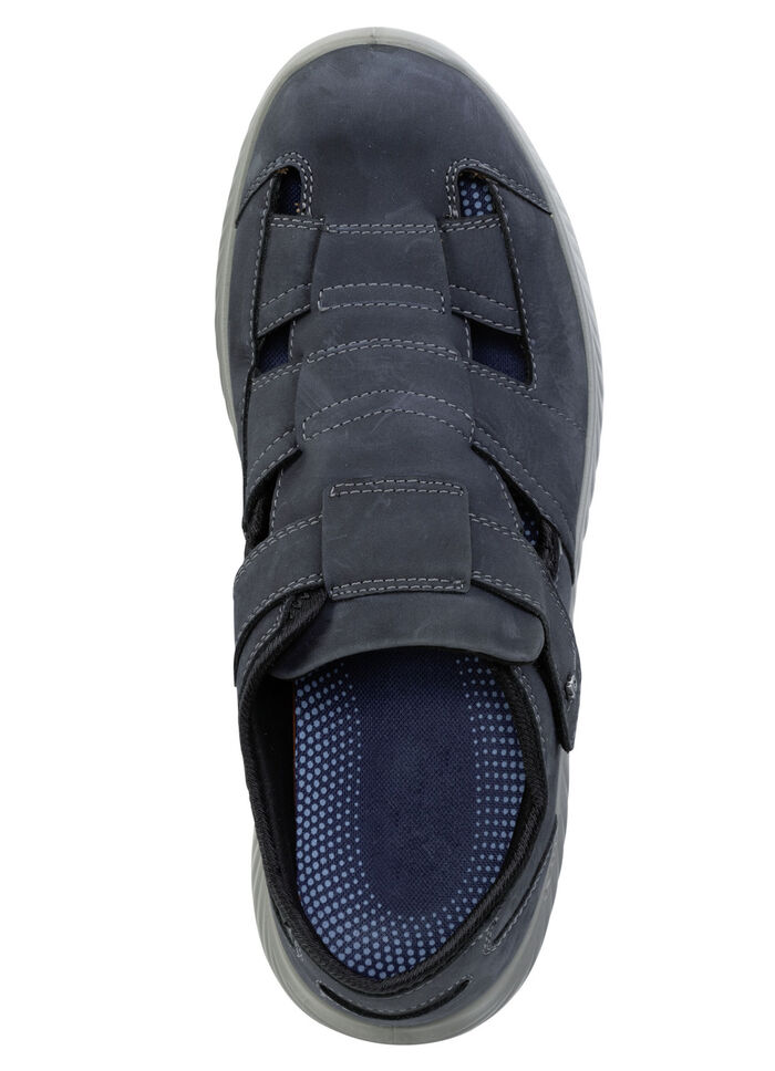 GINO GALANTE, bequeme Herren-Slipper, Weite H, mit herausnehmbarem Fußbett MARINE