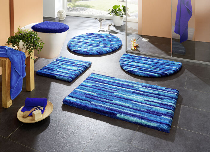 Badgarnitur  mit rutschhemmender R&uuml;ckseite BLAU