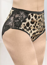 Laurina Dreierpack Slips mit Raubtierdessin 