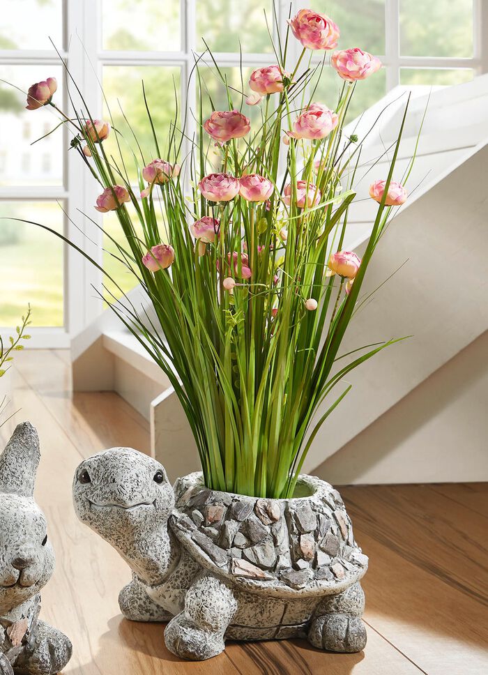 Grasbund in Topf aus Magnesia 