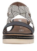 Remonte Sandalette mit Flechtdurchz&uuml;gen SCHWARZ-CREME