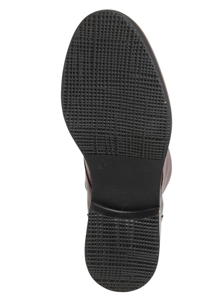 Andrea Conti Schn&uuml;r-Stiefelette aus Rind-Nappaleder BURGUND