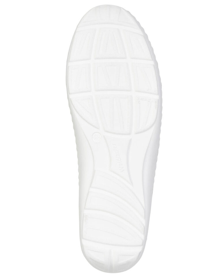 Waldl&auml;ufer, bequeme Damen-Schn&uuml;rschuhe, Weite H, mit herausnehmbarem Fu&szlig;bett WEISS-SILBER