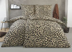 Bettwäsche-Garnitur mit Leopardenmuster  