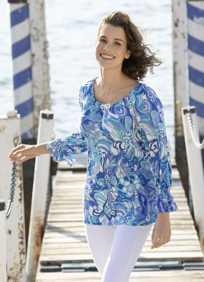 Ausdrucksvolles Shirt mit langen Raglan-&Auml;rmeln 