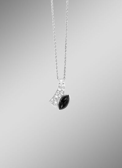Anhänger mit echt schwarzem Achat für einen Hauch von Mystik und Stil!  