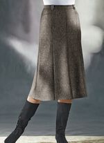 Bahnenrock  in Tweed mit Boucle-Effektgarn 