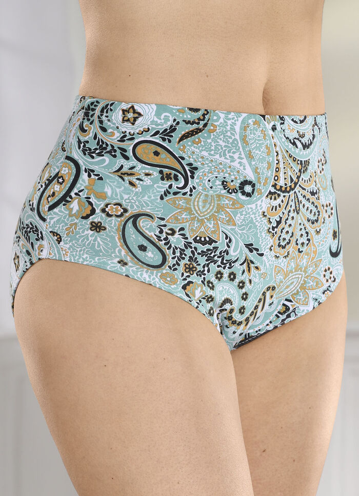 Fünferpack Slips mit buntem Druckdessin 