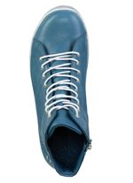 Andrea Conti Schn&uuml;r-Bootie aus fein genarbtem Nappaleder 