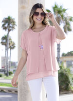 Tunika mit dekorativem Motiv-Druck 