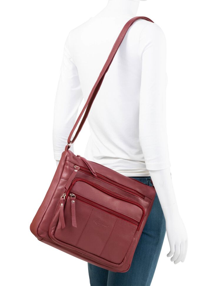 Laurina, Tasche, Damen, mit verstellbarem Umh&auml;ngeriemen BURGUND