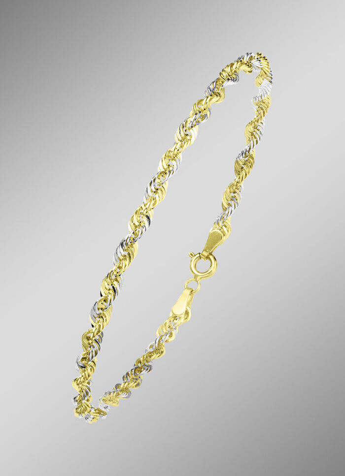 Stilvolle Kordelketten-Garnitur aus Gold 585/- fein 