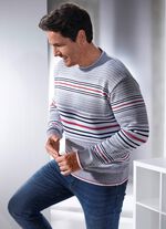 Niveauvoller Rundhalspullover 