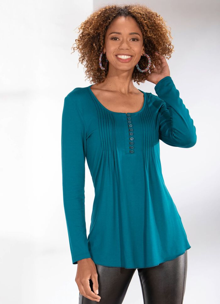 H&uuml;bsche Shirt-Tunika PETROL