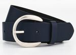Modischer Damen-G&uuml;rtel aus Leder, 3,5 cm breit MARINE