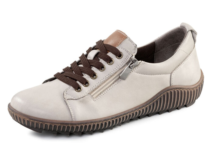 ELENA EDEN Schn&uuml;rschuh mit Seitenrei&szlig;verschluss KIESEL