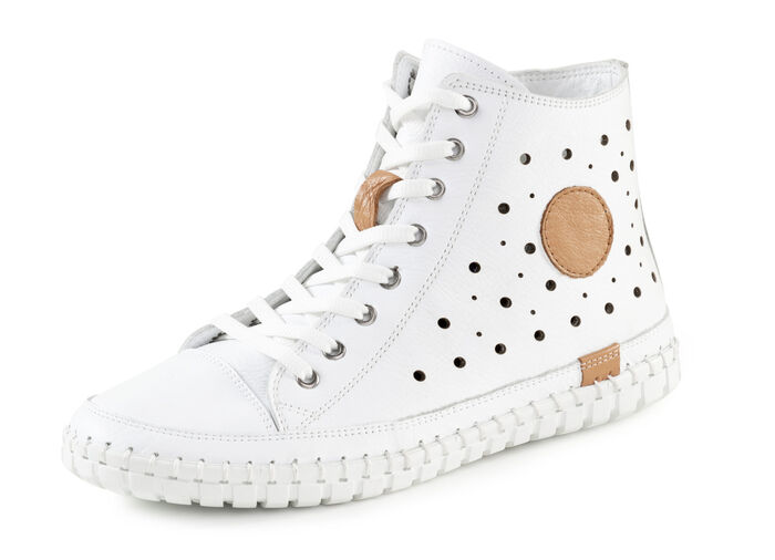 Gemini, sommerliche Damen-Boots, Weite G, mit herausnehmbarem Fu&szlig;bett WEISS