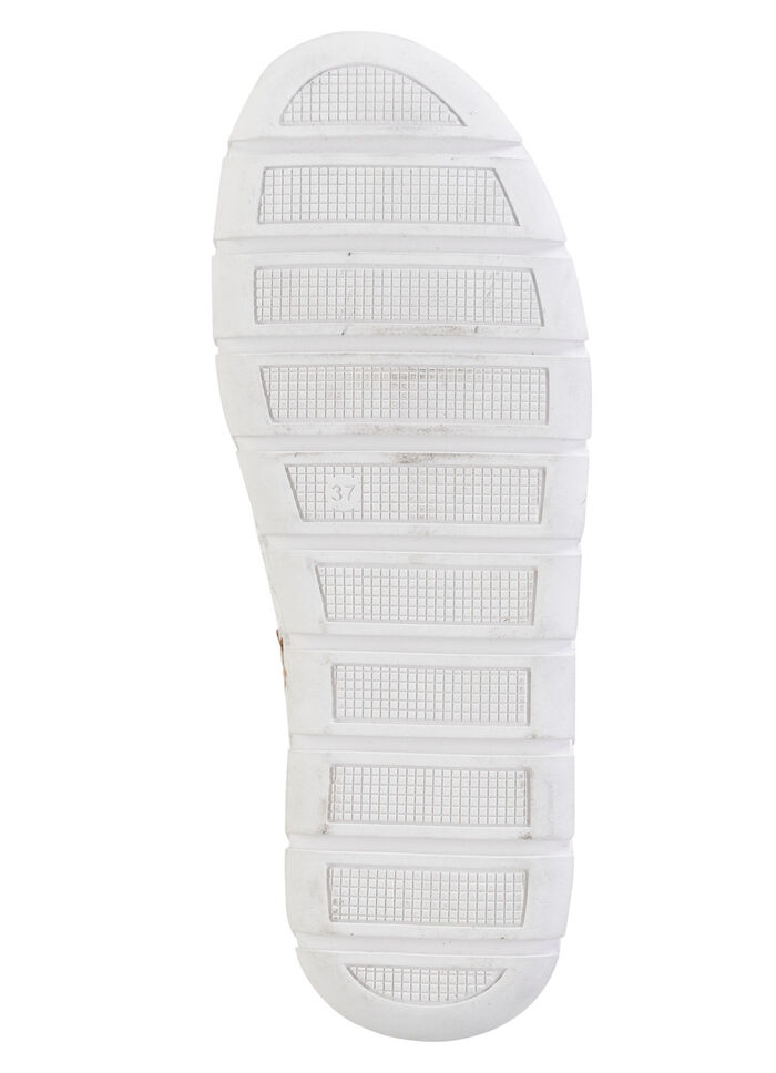 ELENA EDEN Slipper mit Knitter-Struktur SAND-WEISS