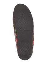 Klett-Hausschuh mit bunter Bl&uuml;ten-Stickerei ANTHRAZIT-BUNT