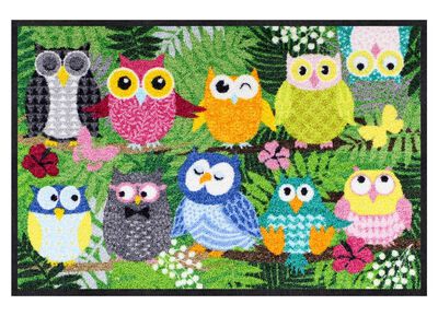 Fu&szlig;matte mit Eulen-Motiv 