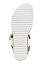 ELENA EDEN, bequeme Damen-Sandalen, Weite H, mit herausnehmbarem Fußbett WEISS