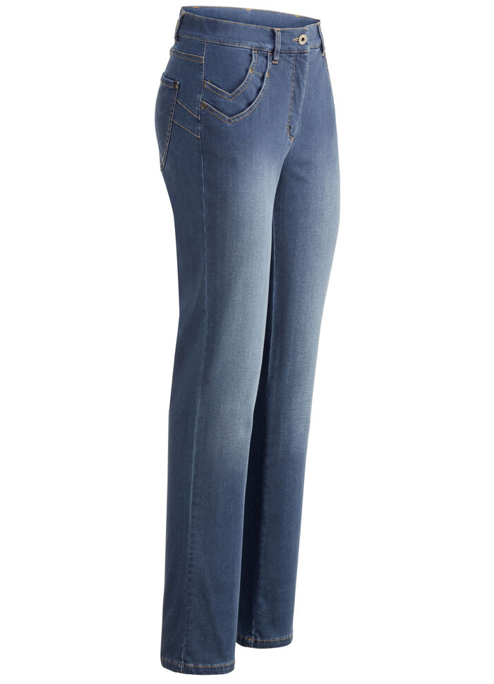 Jeans mit raffinierter Taschenlösung JEANSBLAU