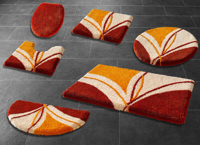 Geschmackvolle Badgarnitur mit rutschhemmender Rückseite 