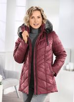 Jacke mit abnehmbarem Kunstpelz-Besatz an der Kapuze 