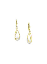 Ohrringe mit Süßwasser-Zuchtperlen und synth. Zirkonia 