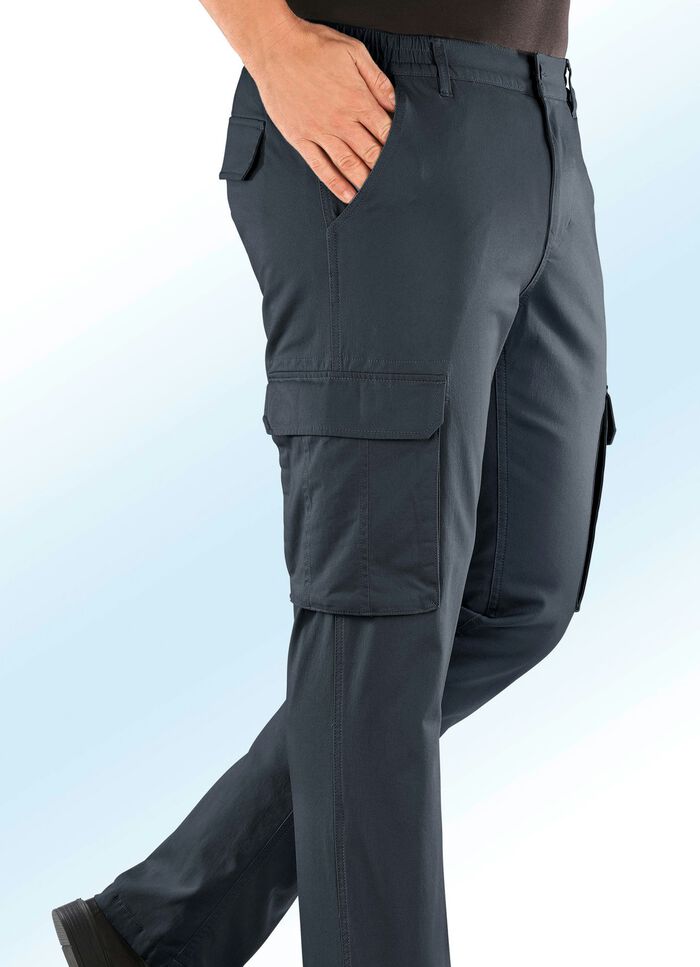 Thermohose mit Cargotaschen in 4 Farben DUNKELGRAU