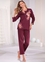 Schlafanzug mit gebogten Abschl&uuml;ssen  