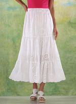 Stufenrock mit sch&ouml;ner Lochstickerei 