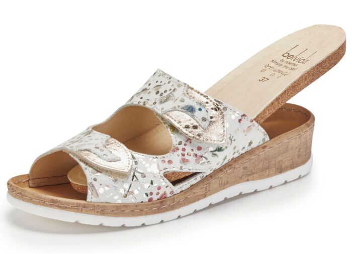 ELENA EDEN, bequeme Damen-Pantoletten, Weite H, mit herausnehmbarem Fu&szlig;bett 