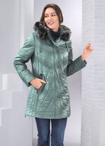 Jacke mit abnehmbarem Kunstpelz-Besatz 