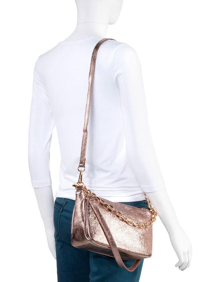 Laurina Tasche aus genarbtem Kalb-Nappaleder GOLDBRONZE