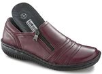 ELENA EDEN, bequeme Damen-Slipper, Weite G, mit herausnehmbarem Fu&szlig;bett BURGUND