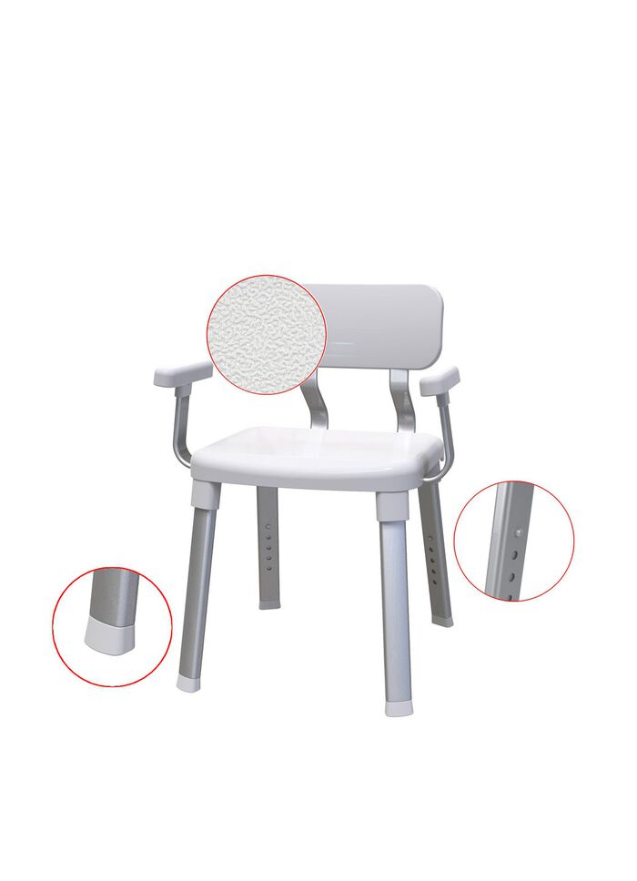 Dusch- und Badestuhl f&uuml;r sicheres Duschen und Baden 