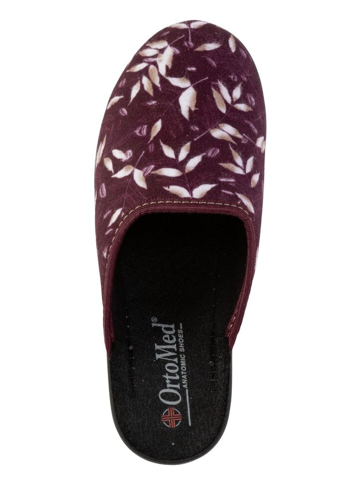 Zweierpack Pantoffeln aus samtig, weichem, bedrucktem Textilmaterial 