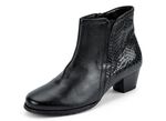 Stiefelette mit seitlichem Elastikeinsatz SCHWARZ